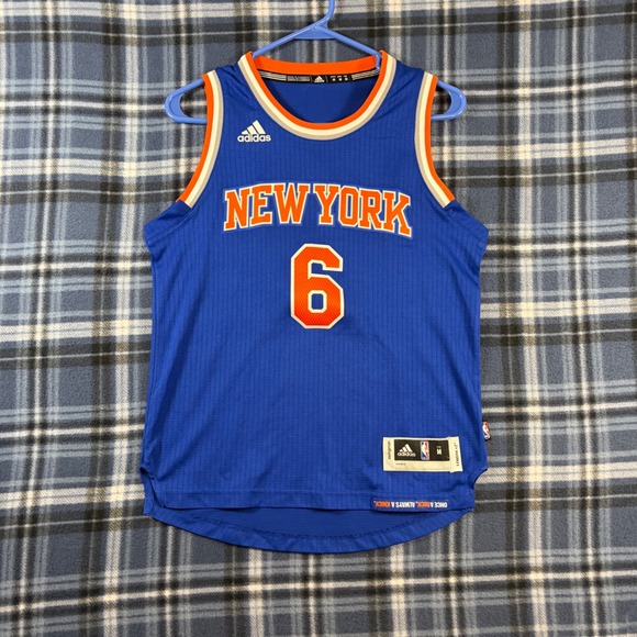 adidas Other - Adidas Kids NBA New York Knicks Porzingis 6 Swingman Jersey Blue Medium 10-12